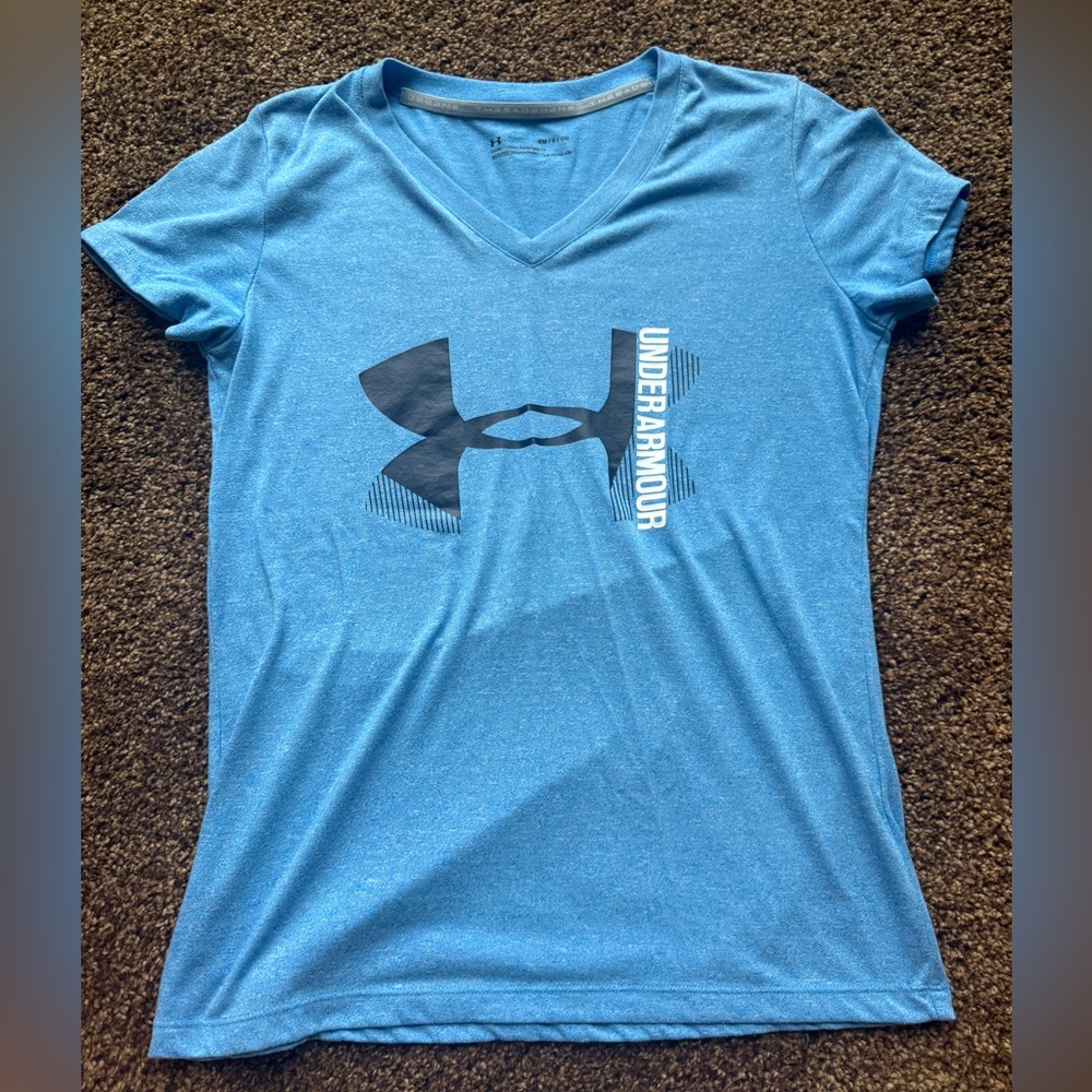 Under Armour Light Blue V-Neck Tee